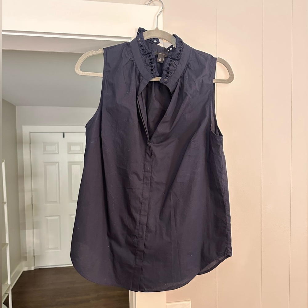 Navy Blouse - Ann Taylor